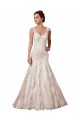 Chapel Train Sleeveless Tulle & Lace Ivory Mermaid Bridal Wedding Dress Canberra