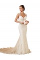 Chapel Train Sleeveless Lace Ivory Sweetheart Mermaid Modern Wedding Dress Canberra