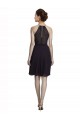 Knee Length Sleeveless Soft Chiffon Grape A-Line Bridesmaid Dress Canberra