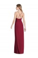 Long Sleeveless Soft Chiffon Burgundy Spaghetti Straps A-Line Semi Formal Evening Dress / Bridesmaid Dress Canberra