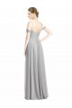 Long Sleeveless Lxue Chiffon Silver A-Line Bridesmaid Dress Canberra