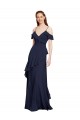 Long Sleeveless Chiffon Dark Navy A-Line Formal Dresses / Bridesmaid Dresses Canberra