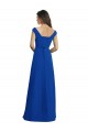 Long Sleeveless Chiffon Royal Blue V-Neck A-Line Bridesmaid Dress / Evening Dress Canberra