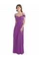Long Cold Shoulder Soft Chiffon Dahlia A-Line Bridesmaid Dress Canberra