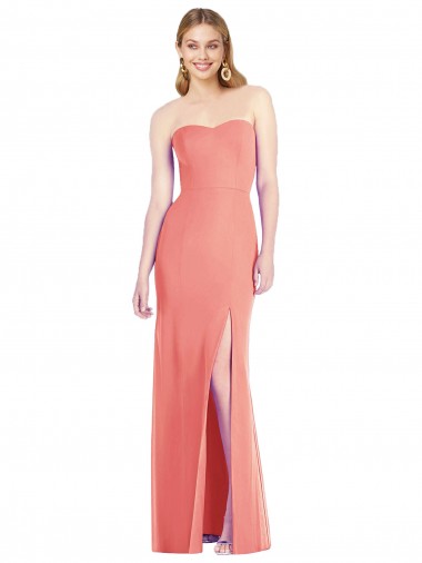 Long Sleeveless Soft Chiffon Desert Rose Trumpet Bridesmaid Dress Canberra