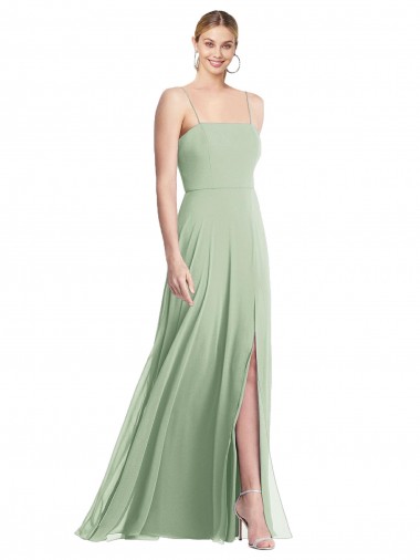 Long Sleeveless Soft Chiffon Sage Trumpet Formal Evening Gown / Bridesmaid Dress Canberra