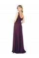 Long Floor Length Sleeveless Chiffon Grape A-Line Bridesmaid Dress Canberra