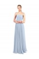 Long Sleeveless Soft Chiffon Light Sky Blue A-Line Bridesmaid Dress Canberra