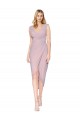 Cocktail Length Sleeveless Soft Chiffon Primrose V-Neck Mermaid High Low Evening Gown / Prom Dress / Bridesmaid Dress Canberra