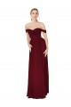 Long Sleeveless Soft Chiffon Burgundy Mermaid Formal Dress / Bridesmaid Dress Canberra