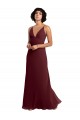 Long Sleeveless Soft Chiffon Burgundy Gold A-Line Bridesmaid Dress / Formal Dress Canberra