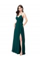 Long Sleeveless Chiffon Hunter Green A-Line Wedding Party Dress Canberra