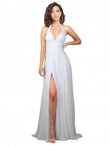 Sweep Train Sleeveless Soft Chiffon White A-Line Beach Wedding Dress Canberra