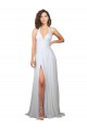Sweep Train Sleeveless Soft Chiffon White A-Line Beach Wedding Dress Canberra