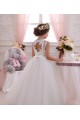 Long Sleeveless Tulle & Lace Ivory Ball Gown Little Flower Girl Dresses Canberra