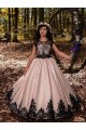 Long Sleeveless Satin & Lace Ivory Ball Gown Flower Girl Dress for Wedding Canberra