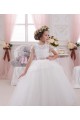 Long Sleeveless Tulle & Lace Ivory Ball Gown Flower Girl Dress Canberra