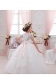 Long Sleeveless Tulle & Lace Ivory Ball Gown Flower Girl Dress Canberra