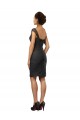 Knee Length Sleeveless Soft Chiffon & Lace Slate Grey A-Line Bridesmaid Dress Canberra
