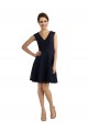 Knee Length Sleeveless Lace Dark Navy A-Line Bridesmaid Dress / Evening Dress Canberra