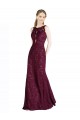 Long Sleeveless Lace Burgundy Gold A-Line Prom Dress / Bridesmaid Dress Canberra