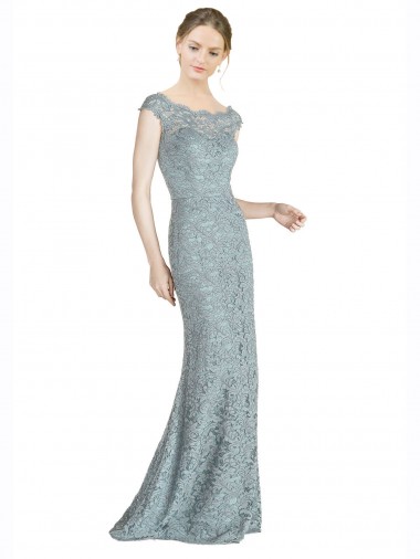Long Cap Sleeves Lace Mermaid Prom Dress / Bridesmaid Dress Canberra