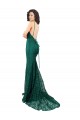 Long Sleeveless Lace Dark Green Mermaid Black Tie Evening Gown / Prom Dress / Bridesmaid Dress Canberra