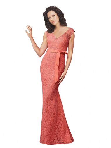 Long Sleeveless Lace Mermaid Bridesmaid Dress Canberra