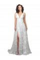 Chapel Train Sleeveless Lace Off White A-Line Wedding Dress Canberra