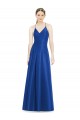 Long Sleeveless Satin Royal Blue A-Line Bridesmaid Dress Canberra