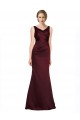 Long Sleeveless Satin Burgundy A-Line Black Tie Evening Gown / Prom Dress / Bridesmaid Dress Canberra