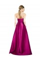Long Sleeveless Satin Merlot A-Line Prom Dress / Bridesmaid Dress Canberra