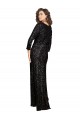 Long Long Sleeves Sequin Black A-Line Formal Dress / Bridesmaid Dress Canberra