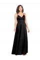 Long Sleeveless Silk like Satin Black A-Line Formal Evening Gown / Prom Dress / Bridesmaid Dress Canberra