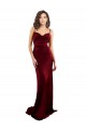Long Sleeveless Silk like Satin Burgundy Sheath Formal Evening Gown / Prom Dress / Bridesmaid Dress Canberra