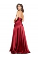 Long Sleeveless Silk like Satin Burgundy A-Line Black Tie Evening Dress / Prom Dress / Bridesmaid Dress Canberra