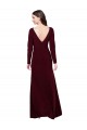 Long Long Sleeves Spandex Burgundy Gold Sheath Prom Dress / Bridesmaid Dress Canberra