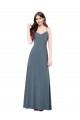 Long Sleeveless Spandex Slate Grey A-Line Prom Dress / Bridesmaid Dress Canberra