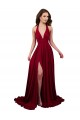 Long Sleeveless Spandex Burgundy A-Line Black Tie Evening Gown / Prom Dress / Bridesmaid Dress Canberra
