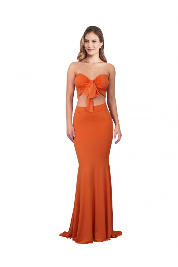 Long Sleeveless Spandex Orange Mermaid Formal Evening Gown / Prom Dress / Bridesmaid Dress Canberra