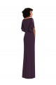 Long Split Sleeves Spandex Grape Sheath Formal Evening Gown / Prom Dress / Bridesmaid Dress Canberra