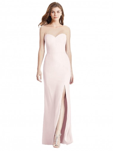 Long Sleeveless Stretch Crepe Pink Sweetheart Trumpet Semi Formal Evening Dress / Prom Dress / Bridesmaid Dress Canberra