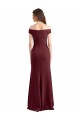 Long Sleeveless Stretch Crepe Burgundy Gold Sheath Prom Dress / Bridesmaid Dress Canberra