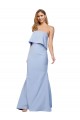 Long Sleeveless Stretch Crepe Light Sky Blue A-Line Formal Dress / Bridesmaid Dress Canberra