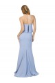 Long Sleeveless Stretch Crepe Light Sky Blue A-Line Formal Dress / Bridesmaid Dress Canberra