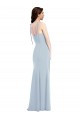 Long Sleeveless Stretch Crepe Light Sky Blue Trumpet Bridesmaid Dress / Formal Dress Canberra