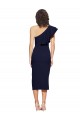 Midi Length Sleeveless Stretch Crepe Dark Navy Sheath Formal Evening Gown / Prom Dress / Bridesmaid Dress Canberra