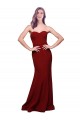 Long Sleeveless Stretch Crepe Burgundy Sheath Formal Evening Gown / Prom Dress / Bridesmaid Dress Canberra