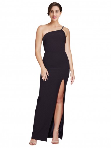 Long Sleeveless Stretch Crepe Black Sheath Formal Evening Gown / Prom Dress / Bridesmaid Dress Canberra