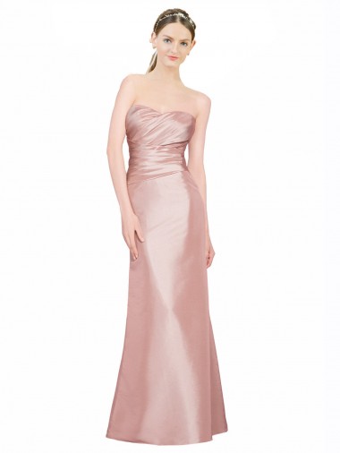 Long Sleeveless Stretch Satin Sweetheart A-Line Formal Evening Gown / Prom Dress / Bridesmaid Dress Canberra